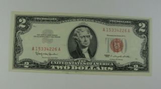 1963 $2 United States Note Crisp Uncirculated A15334226a