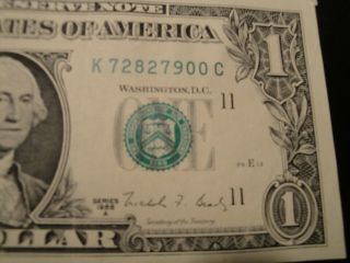 (1) $1.  00 Series 1988 - A Federal Reserve Note BU Uncirculated 4