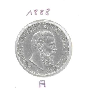 Germany (prussia) 1888 - A 2 Mark Silver Commemorative Coin Km - 510 Choice Xf