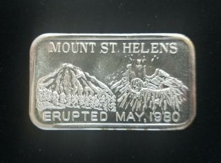 Golden State - 1 Oz.  999 Fine Silver - Mount St.  Helens Eruption - Art Bar