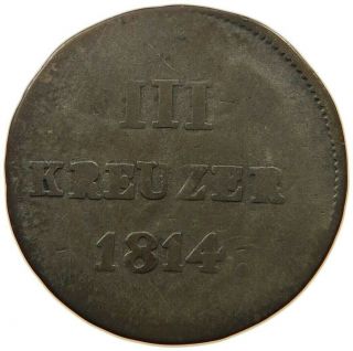 German States 3 Kreuzer 1814 Nassau Sc 923