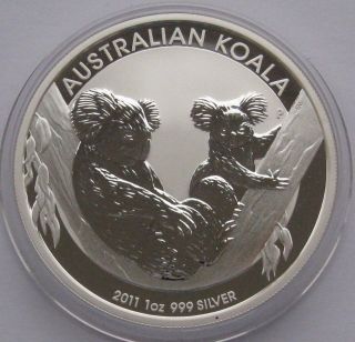 Australia 1 Dollar 2011 Koala 1 Oz Silver Coin