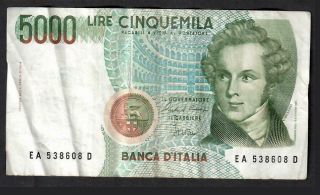 5000 Lire From Italy 1985