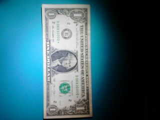 1$ Dollar Bill " Radar " Fancy Serial Number Star Note 5 Of A Kind 2013