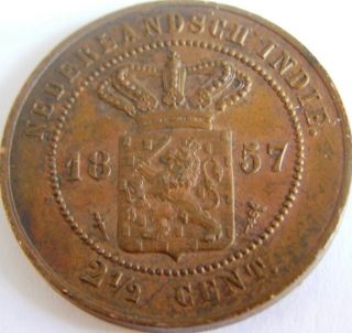 Netherlands Dutch East Indies 2 1/2 Cents 1857