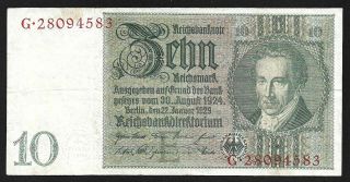 10 Reichsmark From Germany 1929 M2