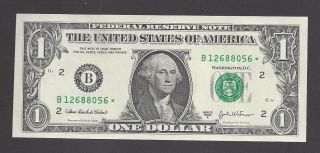 $1 Star Federal Reserve Note,  Series 2003a,  York (b12688056),  Unc