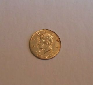 Estate Solid 14k Gold Jfk John F Kennedy 1993 Collector Coin 14kt Not Scrap