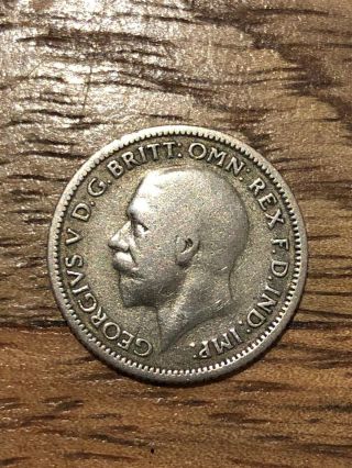 Great Britain 1929 6 Pence Silver George V Average Circulated Coin.