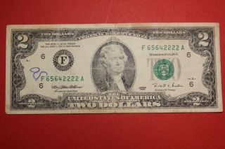 1995 - Usa $2 Bill - Two Dollar Note - Circulated
