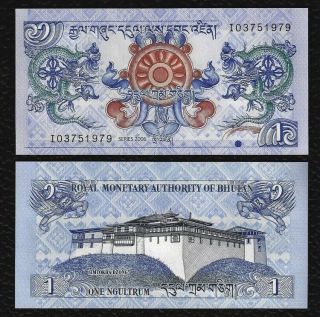 Bhutan 1 Ngultrum,  2006,  P - 27,  Unc World Currency