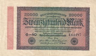Germany 20000 Mark 1923 (b169)