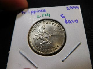 L114 Philippines 1944 5 Centavos Bu