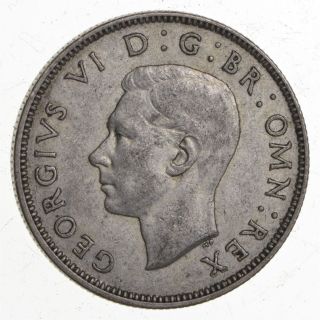 World Coin - 1940 Great Britain 2 Shilling - 11.  3g - World Silver Coin 132