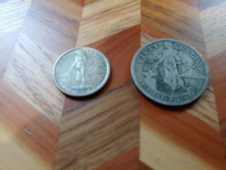 Phillipines 2 Silver Coins. .  99 Cent Start.  20 & 50 Centavos