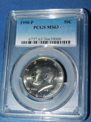 1990 - P 50c Kennedy Half Dollar - Pcgs Ms63 - - 465 - 1