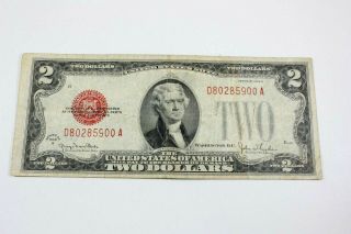 One 1928 G Series United States Two Dollar Note In Average Circulated