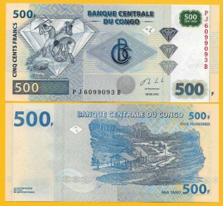 D.  R.  Congo 500 Francs P - 96 2013 Unc Banknote