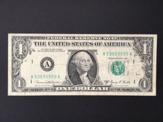 Us 1969 D $1 Dollar Federal Reserve Note.  Fancy Serial Numbers.