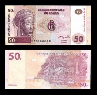 Congo 50 Francs 2000 Unc P - 91a