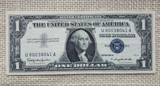 1957 B $1 Silver Certificate | Old Us Paper Money Very Fine 030a