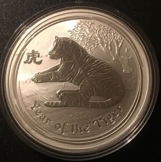 2010 Australian.  999 One Ounce $1 Year Of The Tiger Reverse Proof