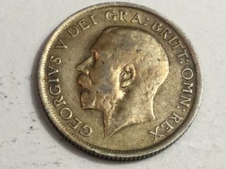 Great Britain 1929 1 Shilling Silver Coin Very