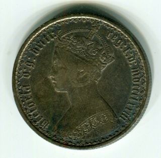 1873 Great Britain One Florin Silver Coin Queen Victoria