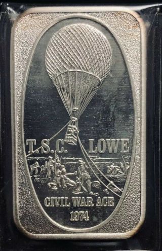 Us Silver Corp T.  S.  C.  Lowe Civil War Ace 1 Oz Silver Art Bar Ussc - 107 (2018)