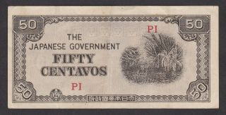 Philippines / Japanese Government - 50 Centavos 1942