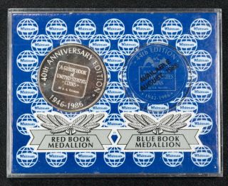 1 Oz.  999 Fine Silver Round - 40th Anniversary Edition Red Book Medallion Q573