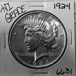 1924 Silver Peace Dollar Coin 6631