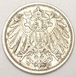 1911 D German Germany 10 Pfennig Eagle Coin