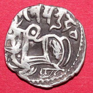 Afghanistan - Horse Man & Bull - Samant Dewa - Hindu Shahi - Rare Silver Coin J48