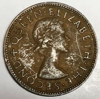 C8552 ZEALAND COIN,  LARGE PENNY 1955 2