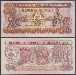 Mozambique - Republica Popular,  50 Meticais,  1986,  Unc,  P - 129 (b)