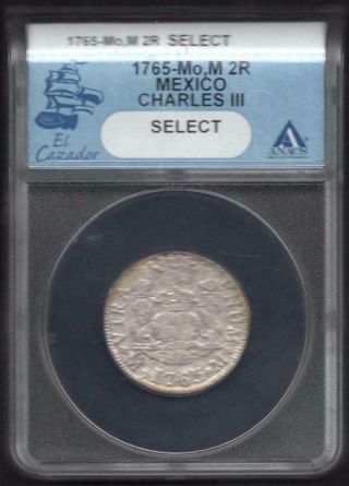 1765 Mo M Anacs Select Charles Iii 2 Reales Mexico Silver Coin