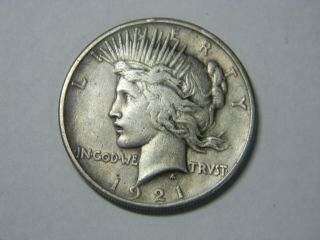 1921 U.  S.  Peace $1 One Dollar Silver Coin