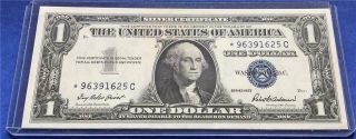 1957 $1 Silver Certificate Star Note C Block Gem Uncirculated