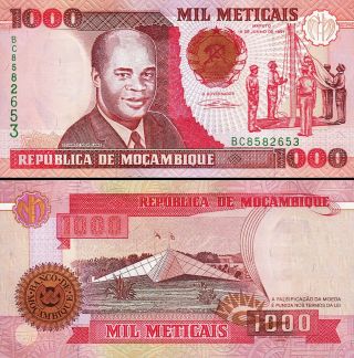 Mozambique 1000 Meticais,  1991,  Unc,  P - 135