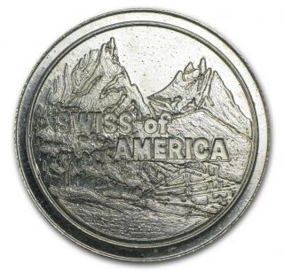 1 Oz Swiss Of America Silver.  999 Fine Gem Bu Round From Roll - Draper