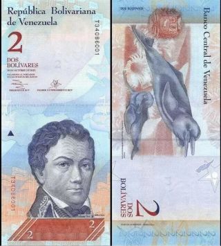 Venezuela 2 Bolivares,  2012,  P - 88,  Unc World Currency