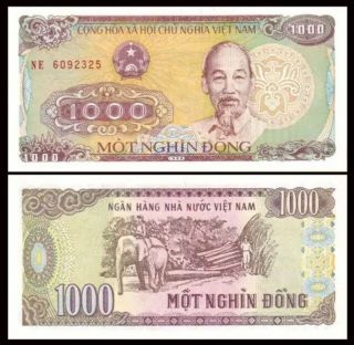 Vietnam 1000 Dong,  1988,  P - 106,  Unc World Currency