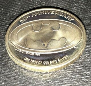 Batman Batmobile 50th Anniversary 1989 Dc One Troy Oz.  999 Pure Silver 6791
