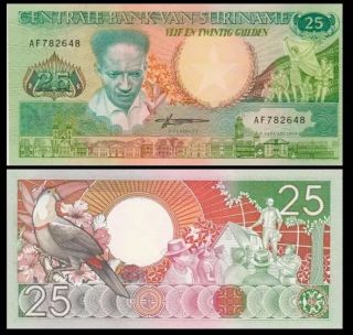 Suriname 25 Gulden,  1988,  P - 132,  Unc World Currency