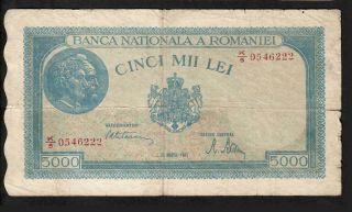 5000 Lei From Romania 1945