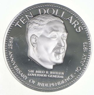 Silver - World Coin - 1974 The Bahamas 10 Dollars - World Silver Coin 49.  6g 378