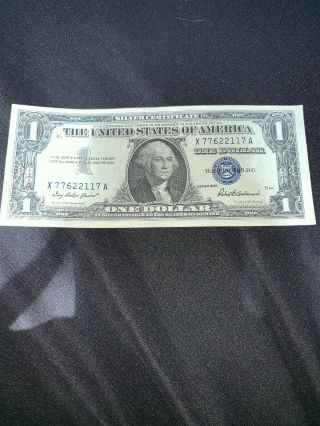 1957 B Star Note Blue Seal $1 Dollar Bill
