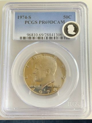 1974 S 50c Kennedy Half Dollar Proof Pcgs Pr69dcam