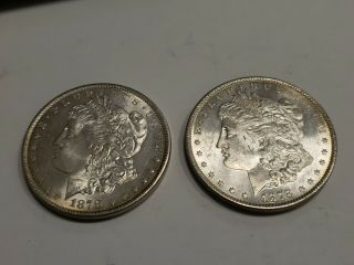 Under Bid - Choice Bu Toned 1878 S Morgan Silver Dollars